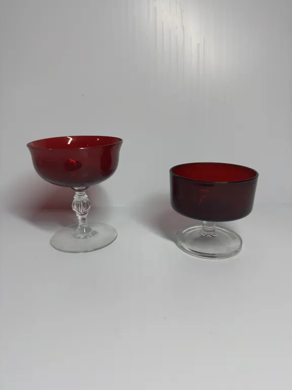 2 Pieces of Red Glassware