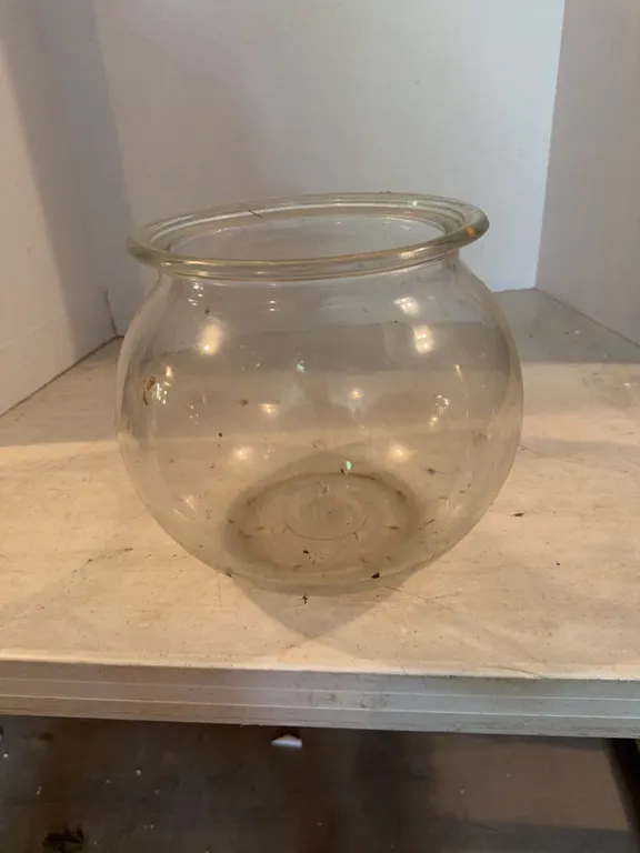 Glass Bowl 9� Tall