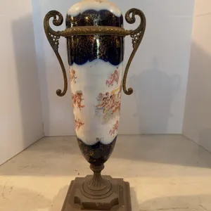 Antique Porcelain Gilt Bronze Mounted Urn Converted Lamp Base 20�