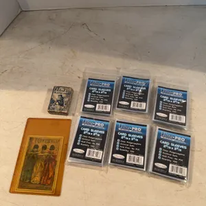 Miniature Peter Pan Playing Cards, Corticelli Silk Card, And Card Sleeves