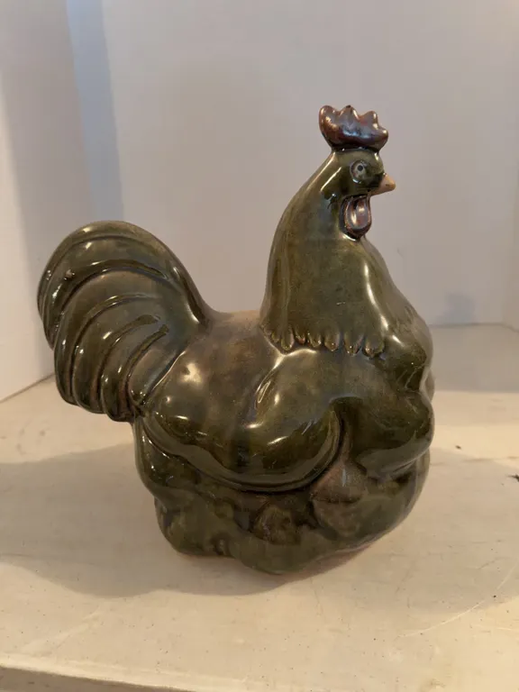 Glass Chicken Statue 11� Tall