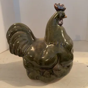 Glass Chicken Statue 11� Tall