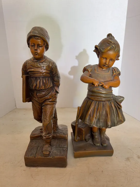 2 Children Statues 16� Tall