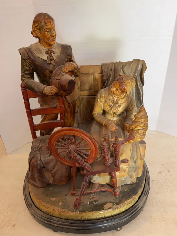 John Alden Ceramic Sewing Statue 24�