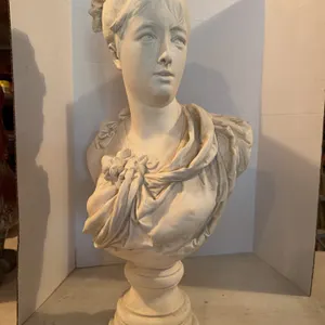 White Greek Head Statue 30� Tall