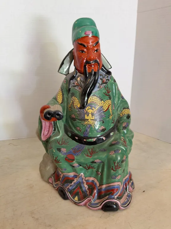 Ceramic Asian Man Statue 17�