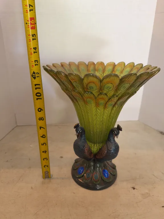 Vintage Peacock Vase