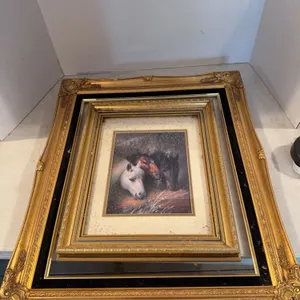 2 Golden Picture Frames 17�x 14� and 25�x 21�