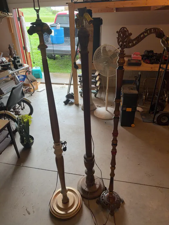3 Large Lamps 69� Tall