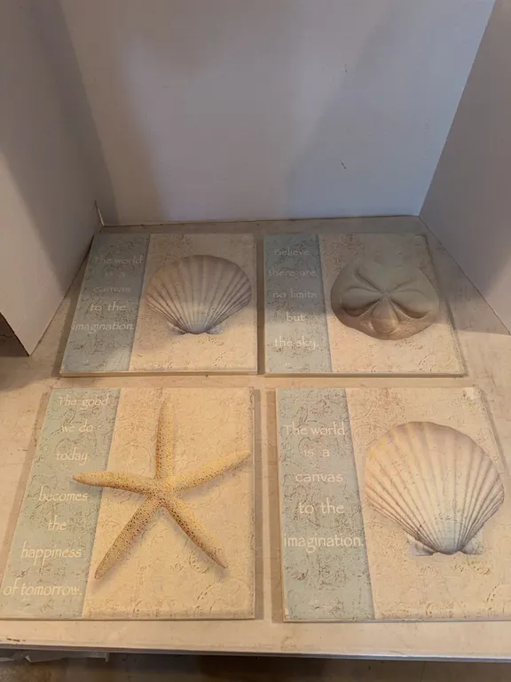 Inspirational Seashell Wall Decor x7(Not all Pictured)12�x12�