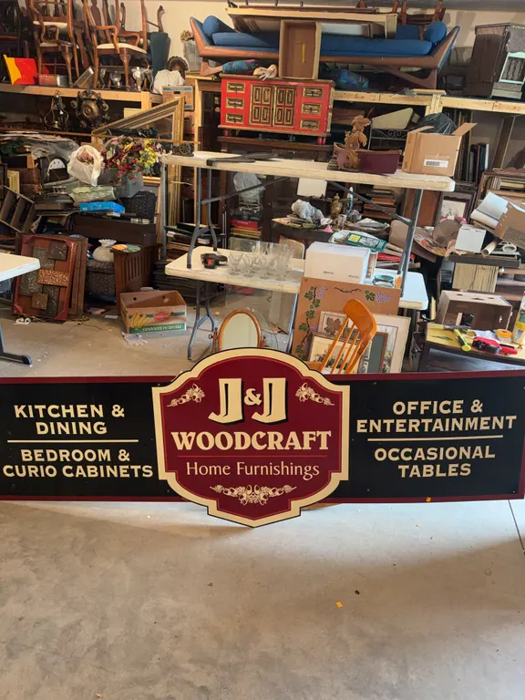 J&J Woodcraft Sign 8 foot by 34 inches
