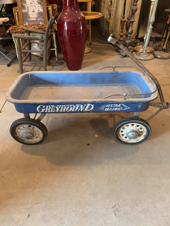 Vintage Blue Greyhound Wagon 32� Long