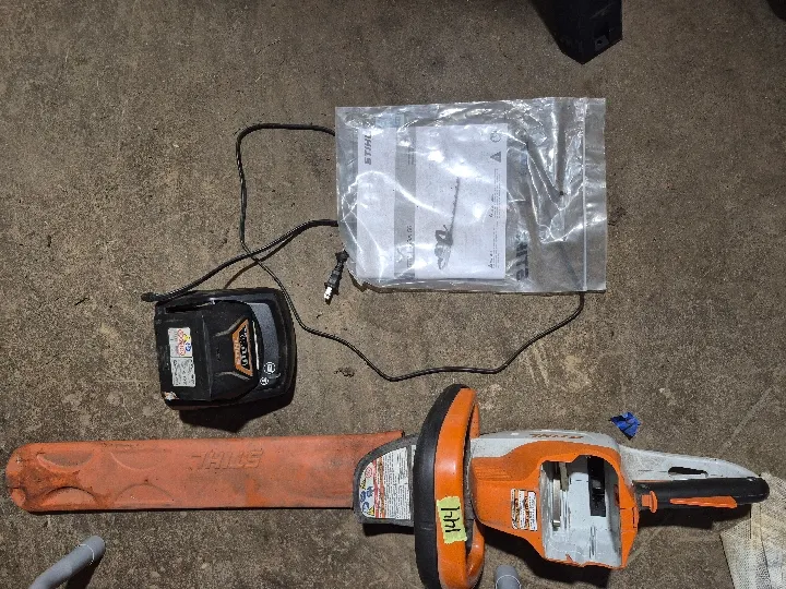 Cordless Stihl hedge trimmer