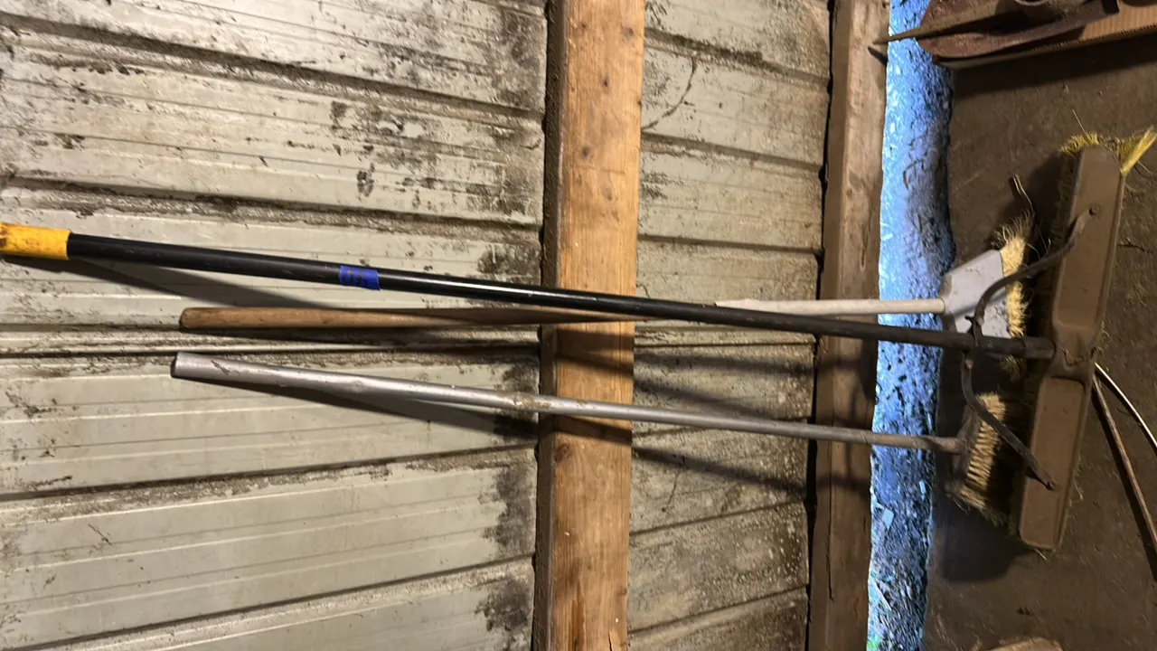 Three brooms