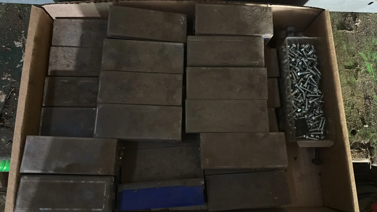 Fasteners in boxes