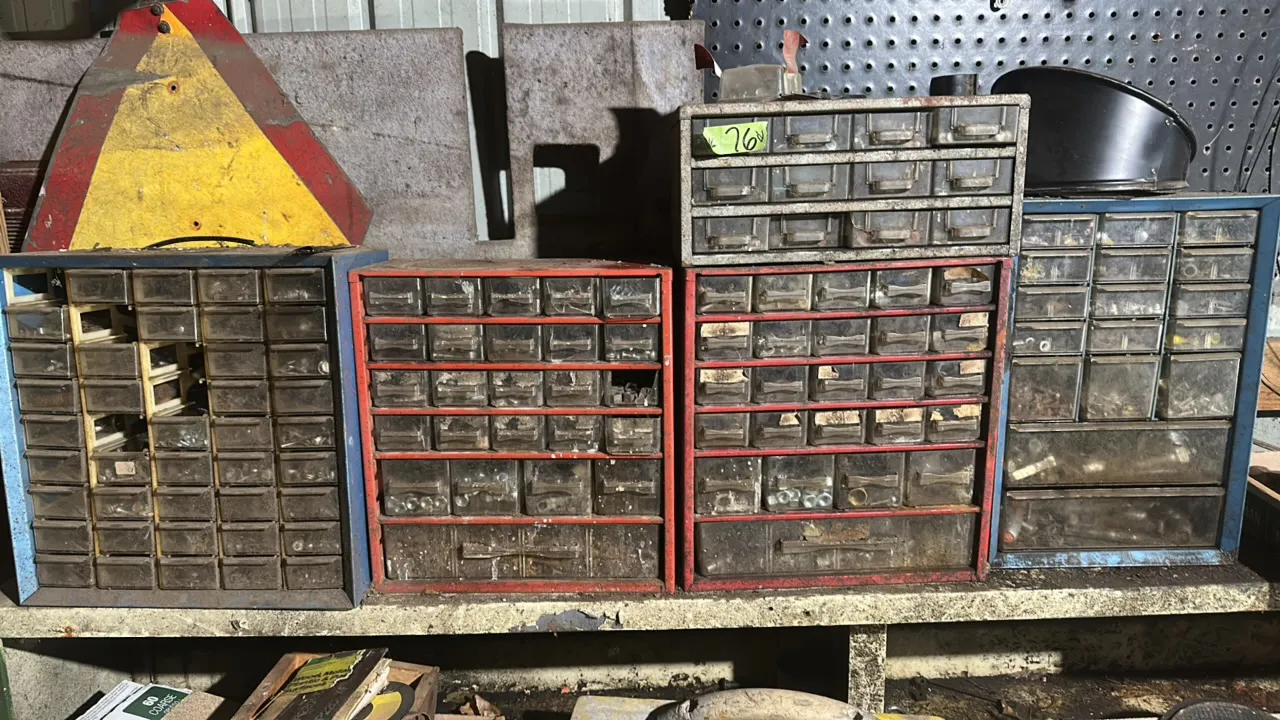 Lot of hardware organizers