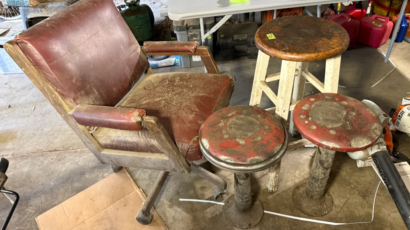 Shop stools and chair