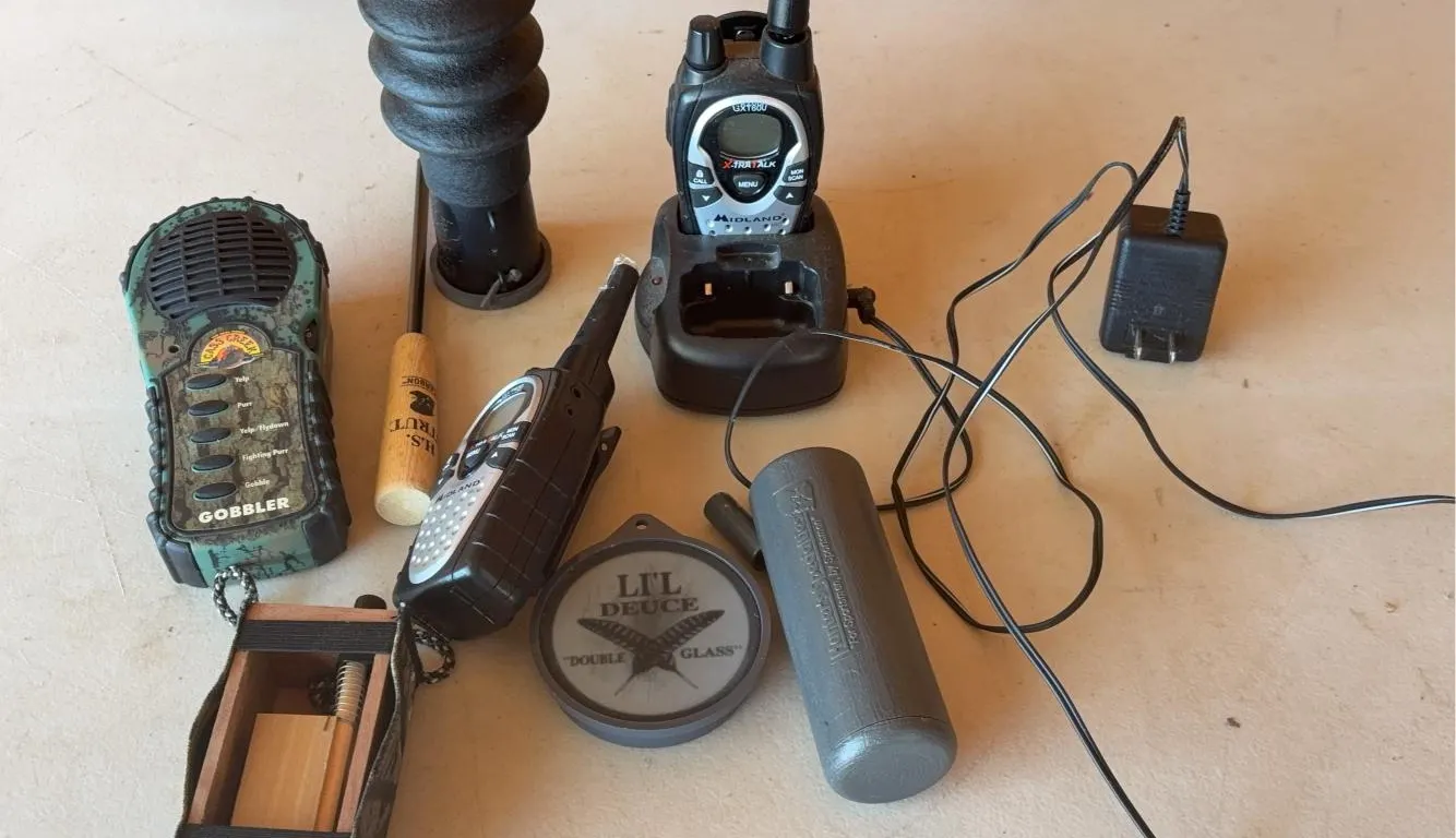 Midland Walkie Talkies, Turkey Calls, Gobbler Digital Call & More