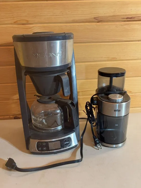 Bunn Coffee Maker & Braun Espresso Grinder