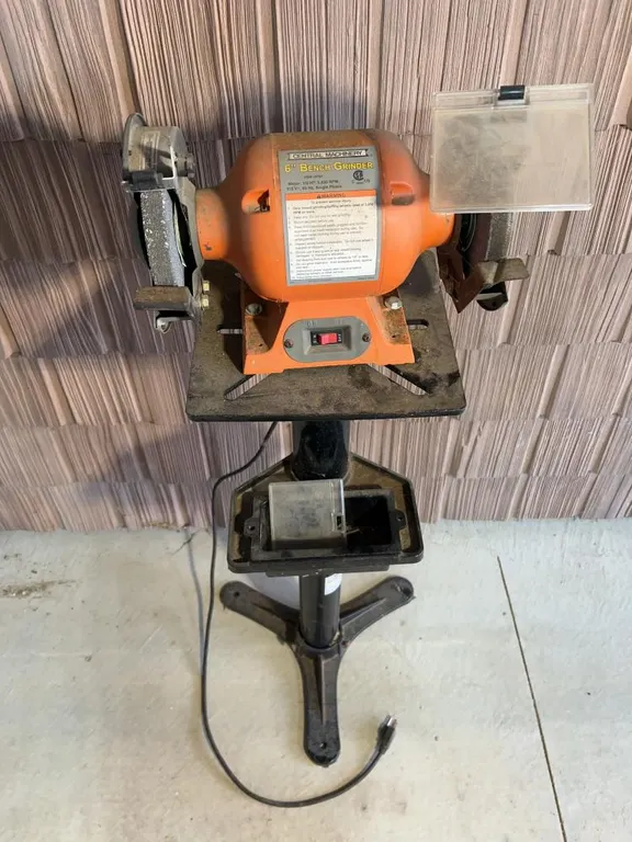 Central machinery 6-in bench grinder with stand