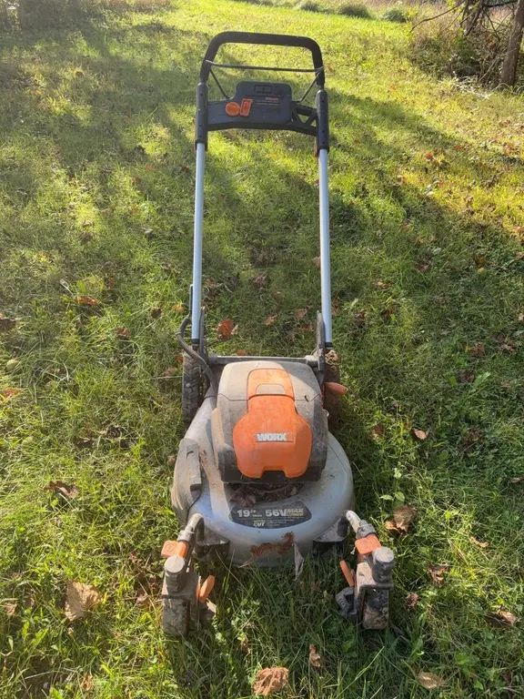 WorkX 19” 56V Max Lithium Battery Powered Mower w/Bag & Battery -Model WG771 -Untested