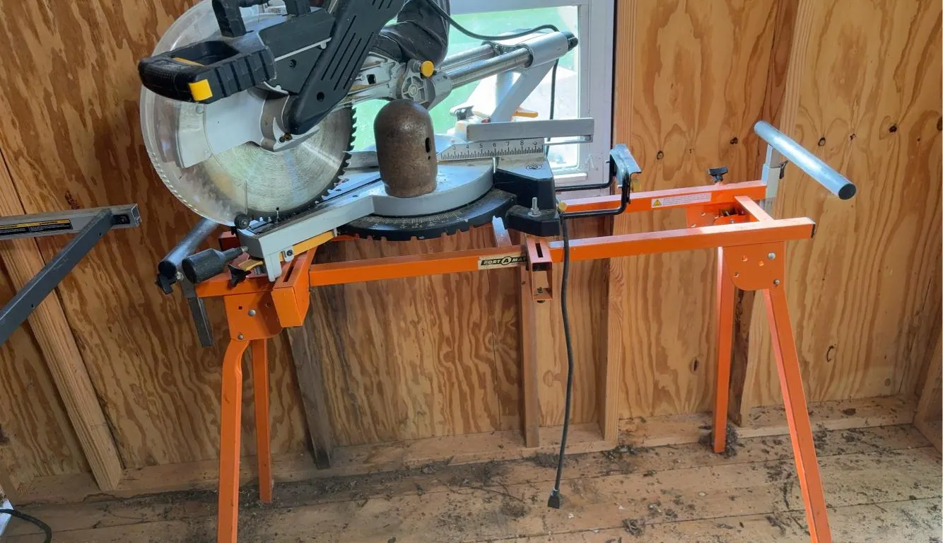 Chicago Electric 12” Double-Bevel Sliding Compound Miter Saw w/ Laser Guide On PortAMatic Stand -Model