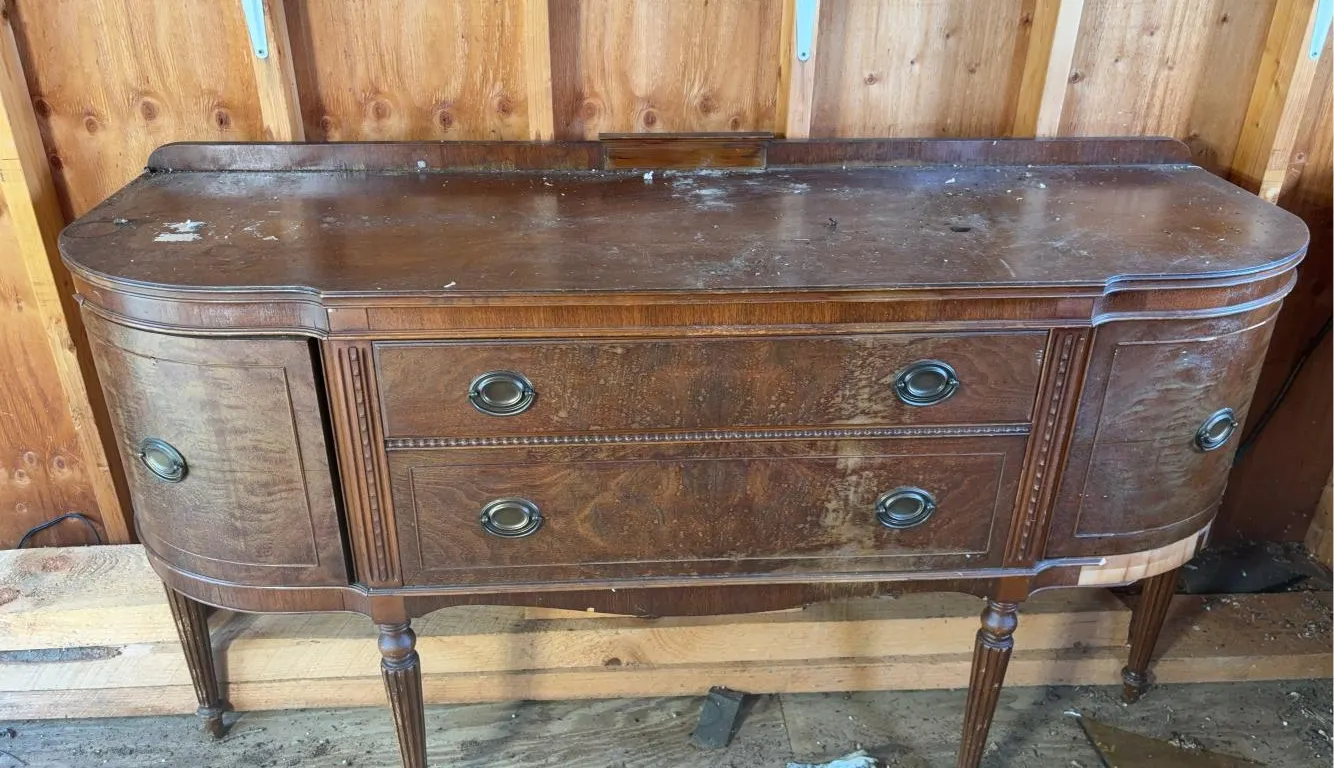 Large Wooden Buffet 65x21x36 -Rough Condition