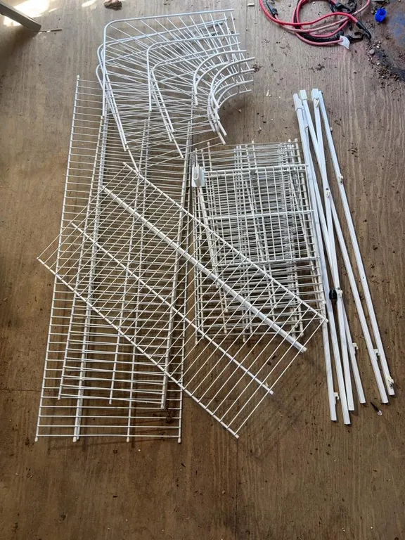White Wire Closet Shelving -Unassembled