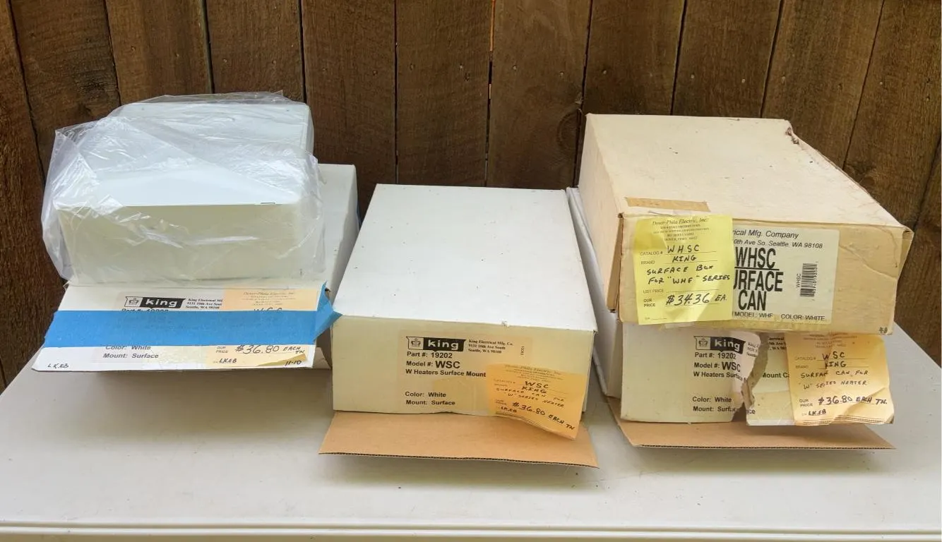 (4) NIB King Surface Mount Cans