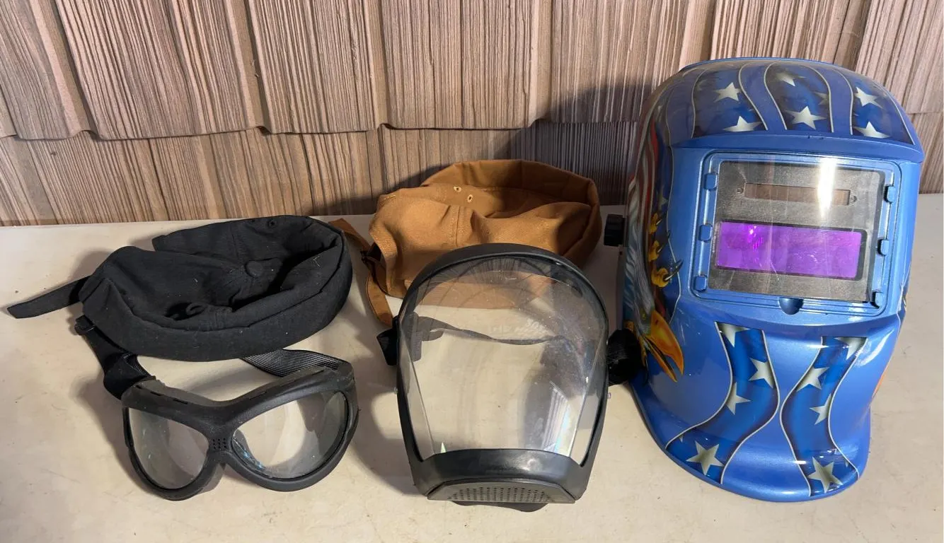 Welding helmet and goggles and hats