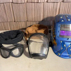 Welding helmet and goggles and hats