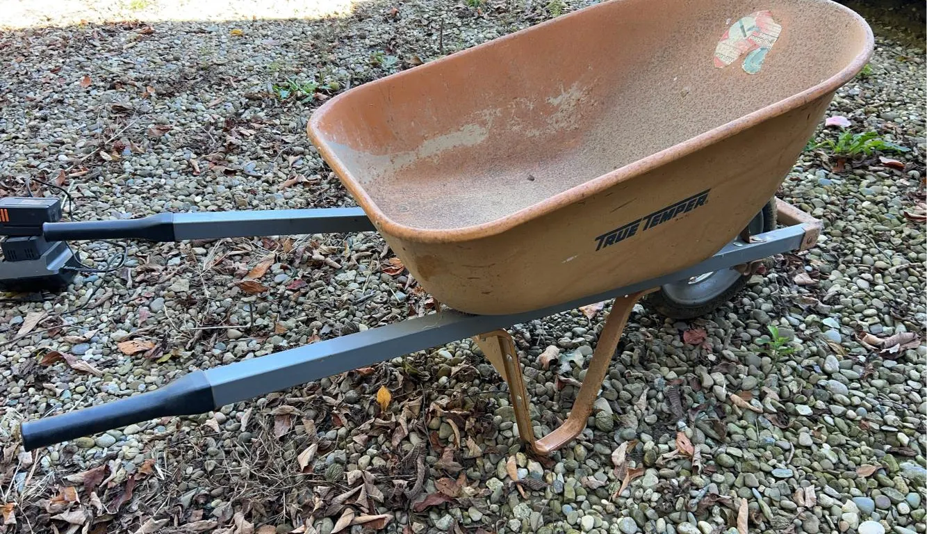 Metal wheelbarrow