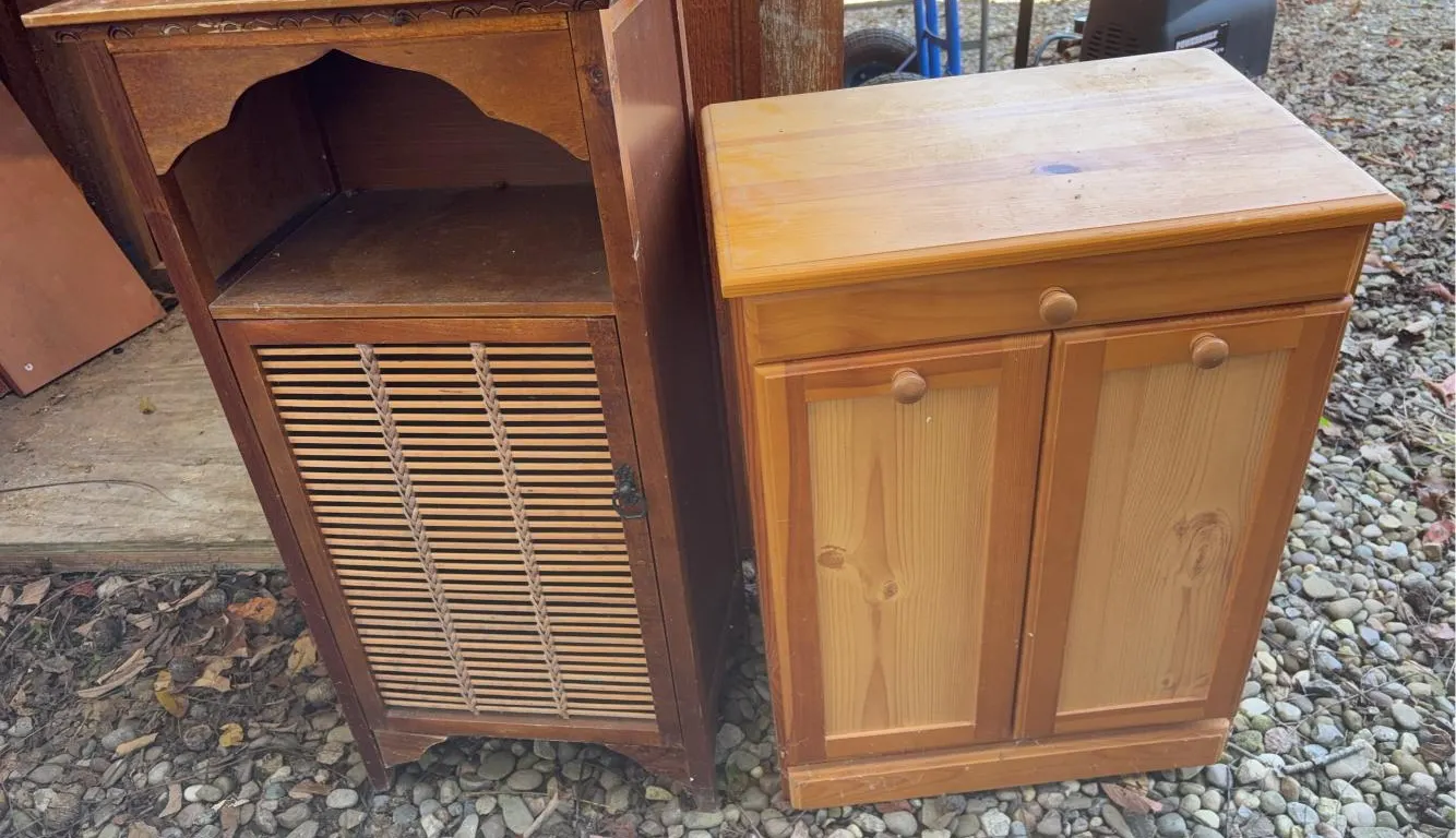 (2) Wooden Stands