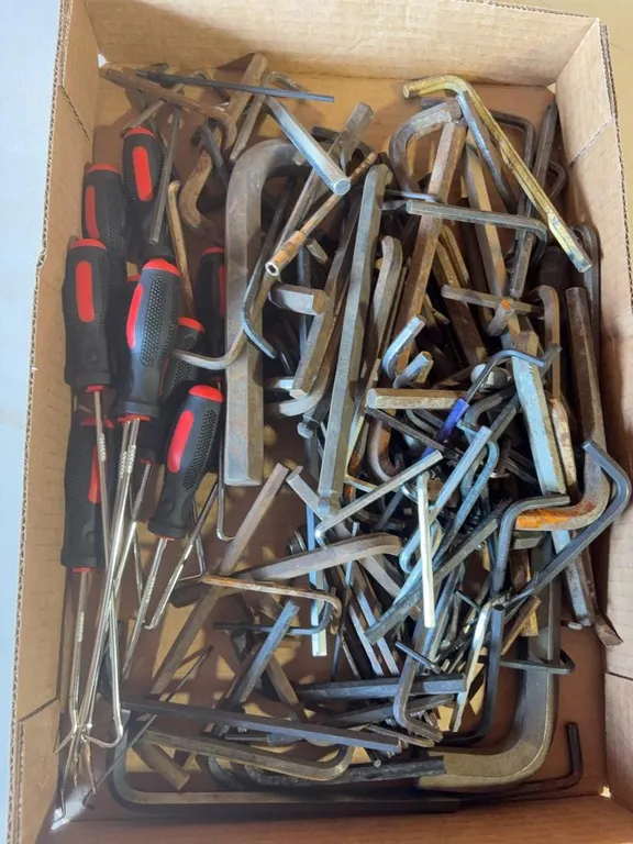 Large Assortment Of Allen Wrenches & Hook & Pick Set