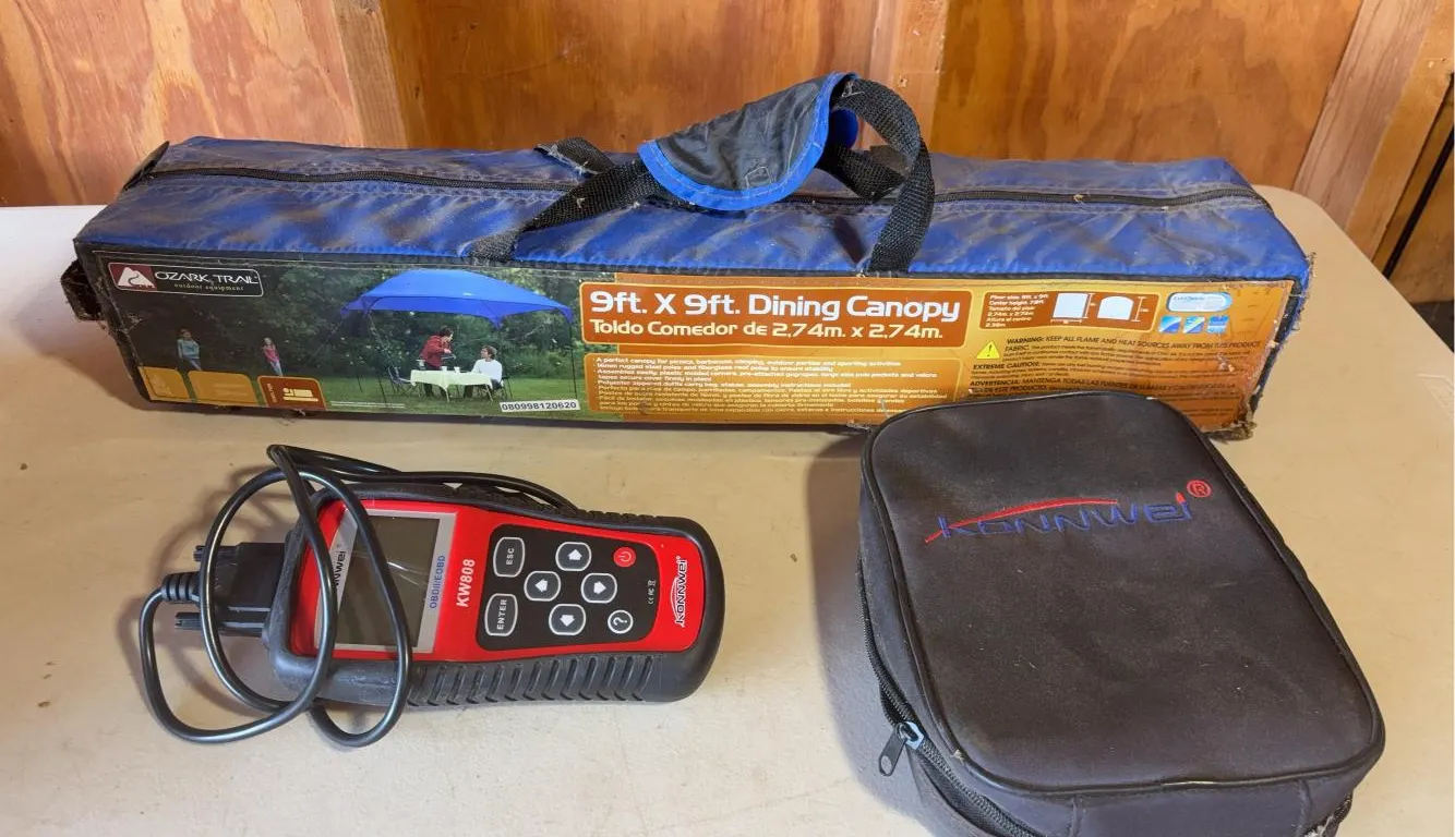 Ozark Trail 9x9 Canopy & Konnwei Scanner