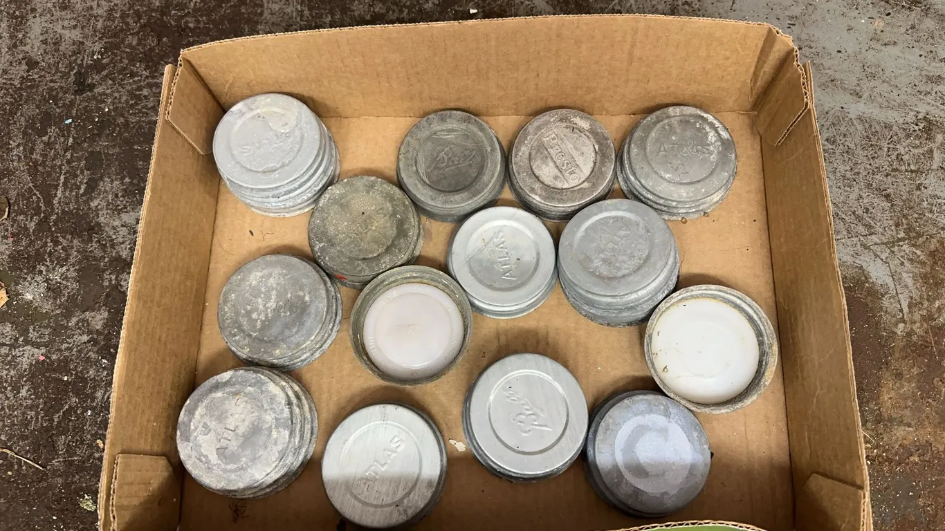 Vintage canning jar lids