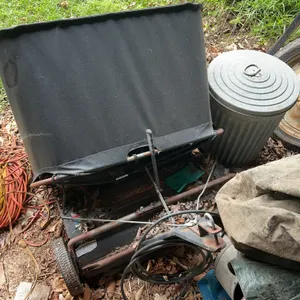 Ranch King 32� Lawn Sweeper & Galvanized Trash Can