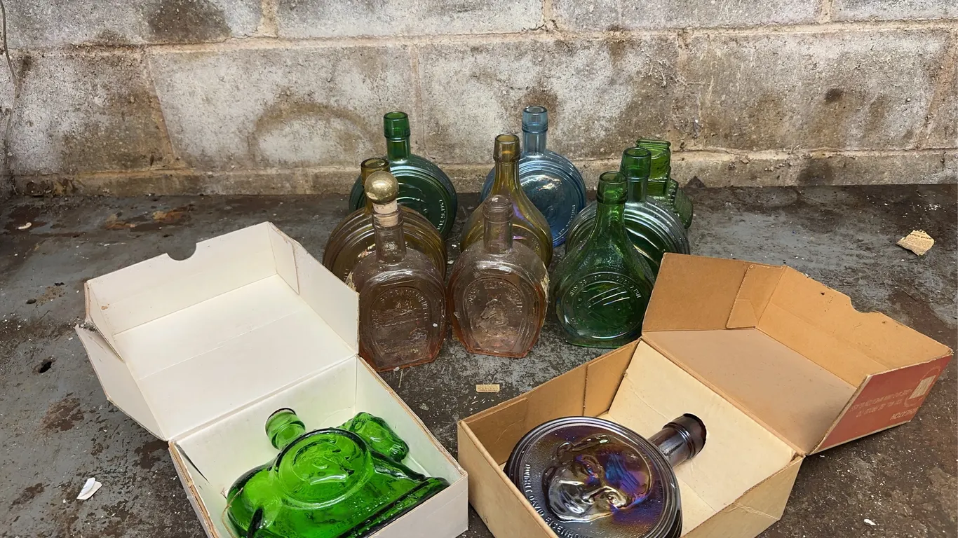 Lot of decanters & more