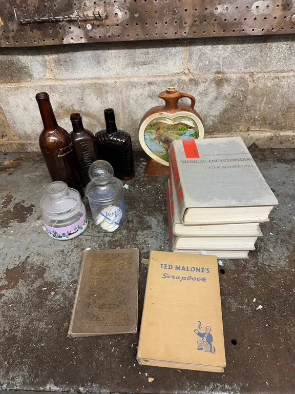Vintage bottles, books & more