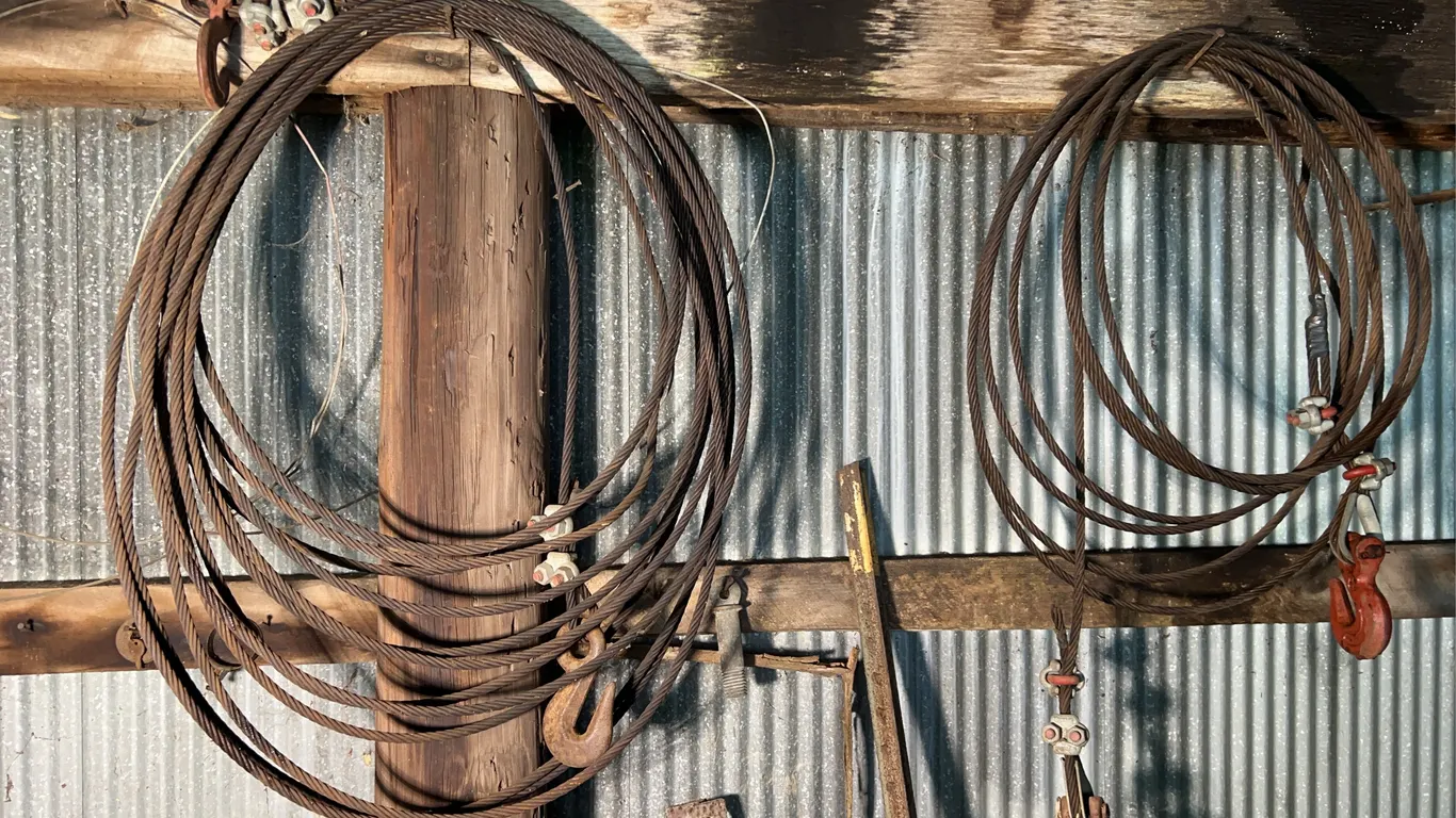 (2) Rolls of Steel Wire W/ Hooks