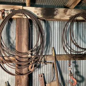 (2) Rolls of Steel Wire W/ Hooks