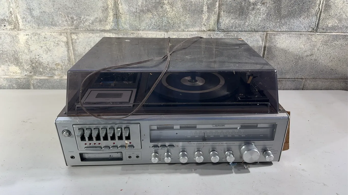 Radio, record player, cassette player