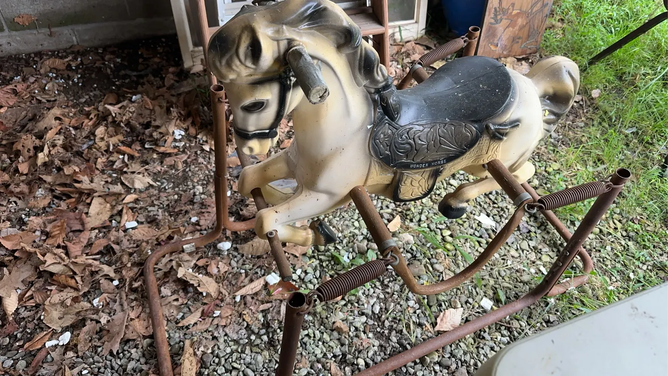 Vintage spring rocking horse