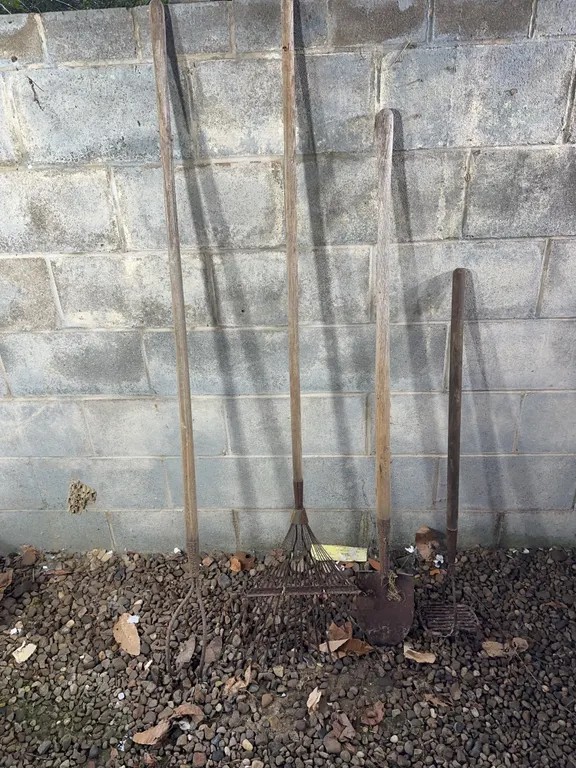 Rake & gardening tools ( rake is broken )