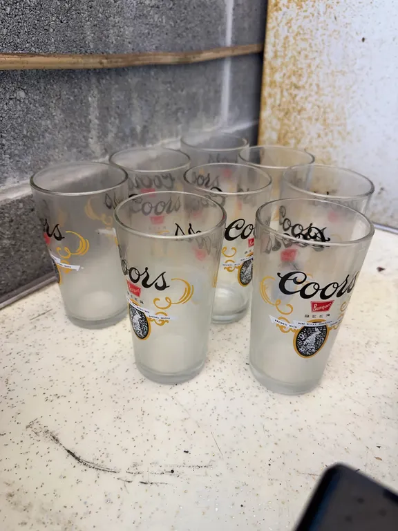Coors beer glasses, water glasses & more