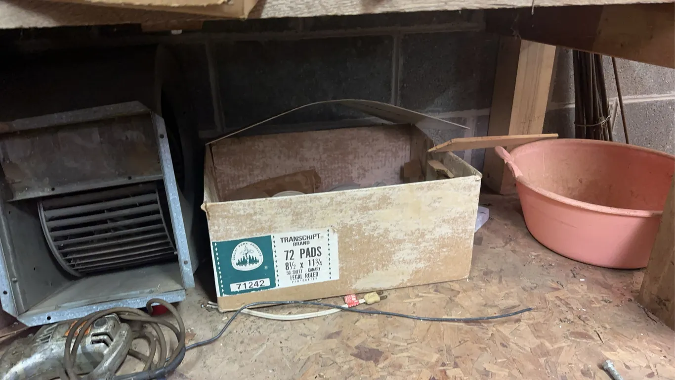 Jig saw, milk crate & more