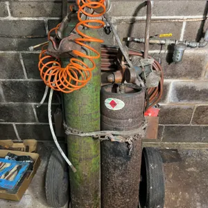 Vintage Oxy-Acetylene Welding & Cutting Kit On Cart