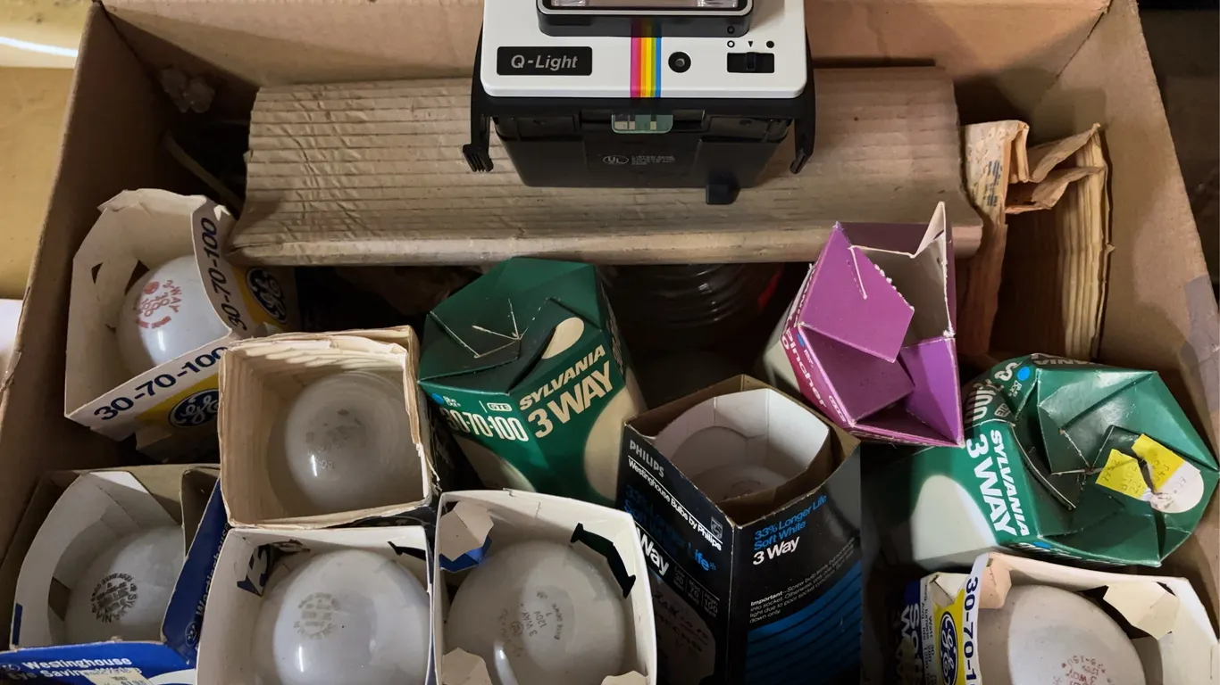 Replacement bulbs & Polaroid camera