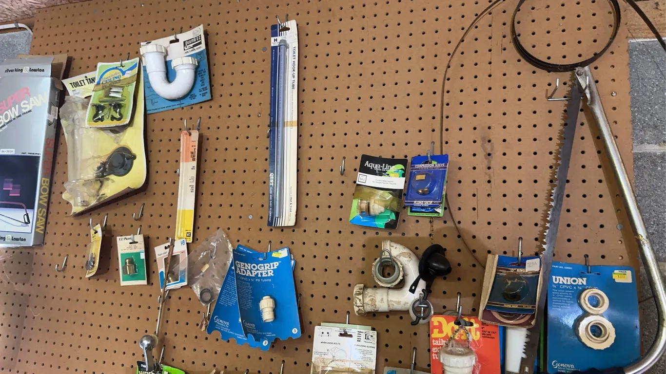Contents of pegboard