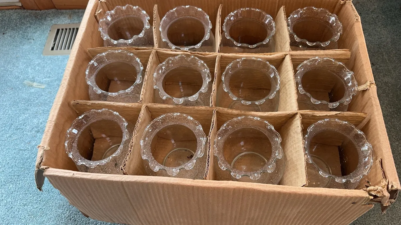 Large lot of clear vases